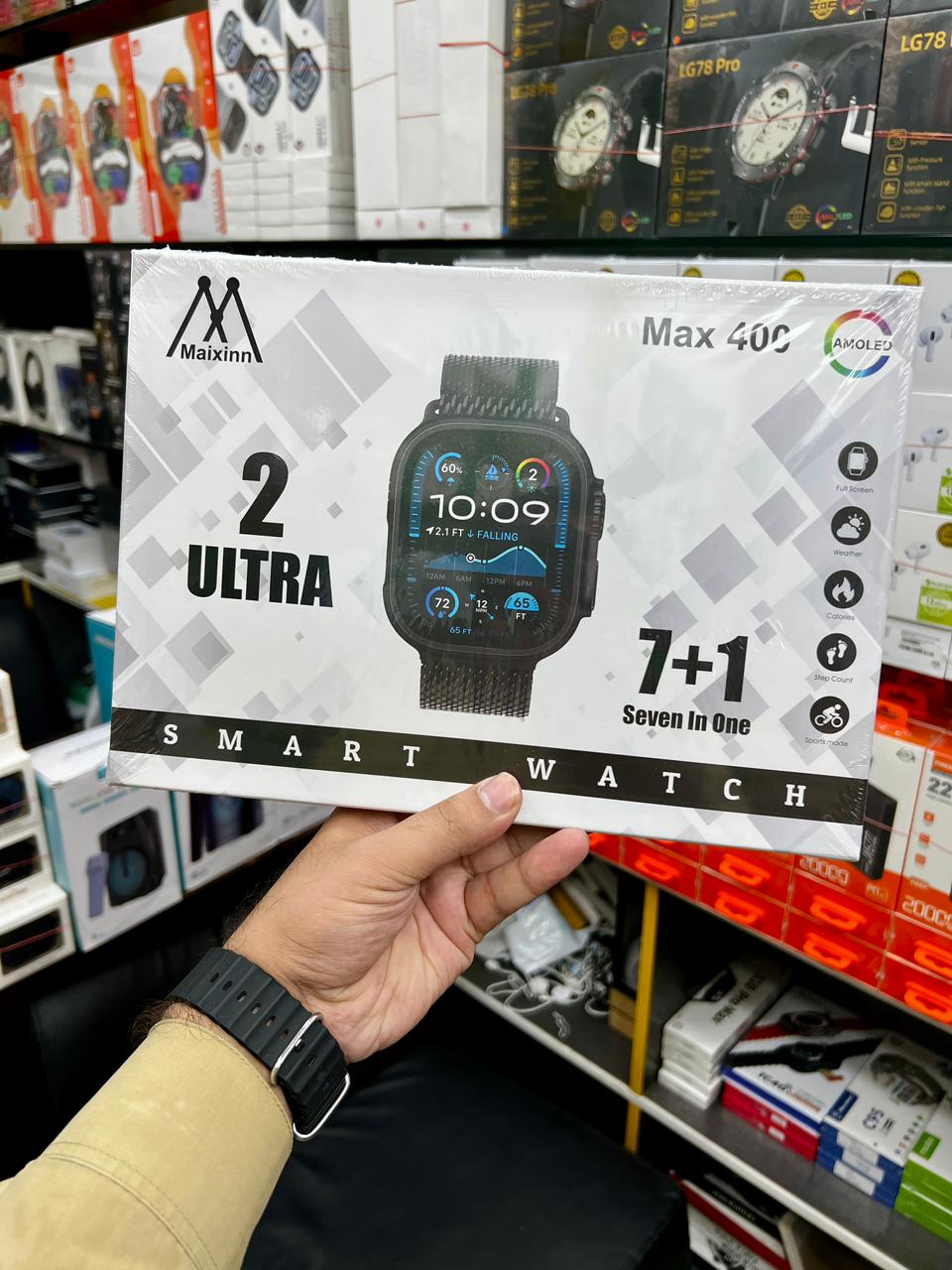 Ultra 2 Smart Watch 49MM | 7 Straps Combo | 2.1” HD Display, Wireless Charging, Waterproof